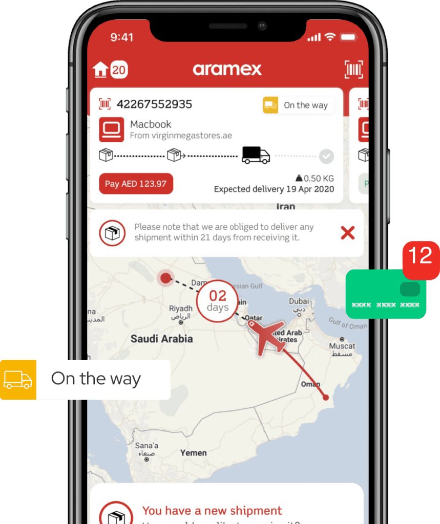 Délais moyens Aramex